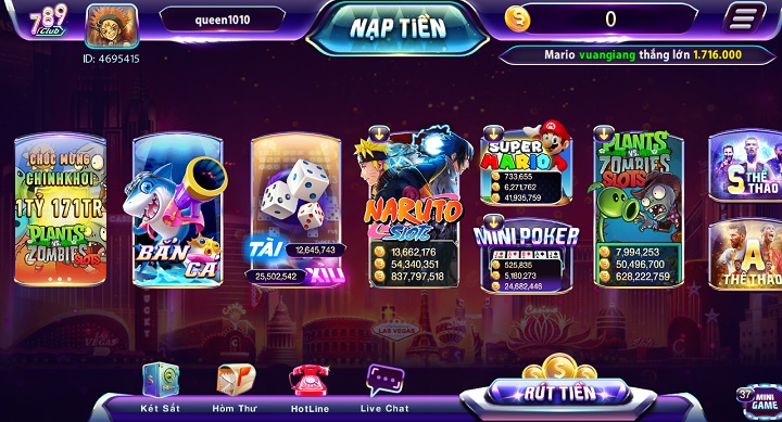 Chơi Slot Game online miễn phí tại 789 Club – Thắng rút tiền thật