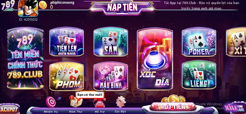 Game bài 789Club quy tụ những trò chơi thịnh hành nhất